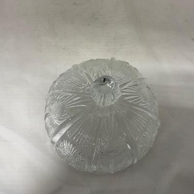 -74- Clear Glass | Intricate Pattern | Covered Butter Dish