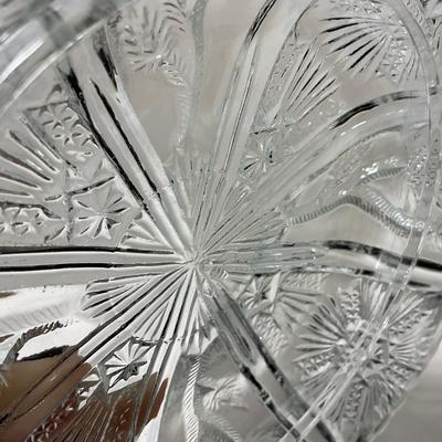 -74- Clear Glass | Intricate Pattern | Covered Butter Dish