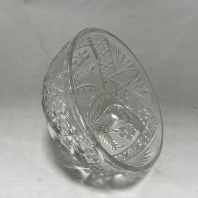-77- Clear Cut Glass | Covered Butter Dish