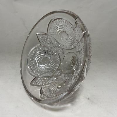 -78- Clear Glass | Swirl Pattern | Covered Butter Dish