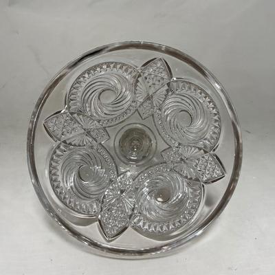 -78- Clear Glass | Swirl Pattern | Covered Butter Dish