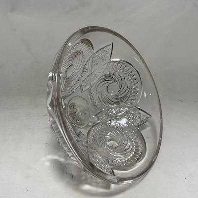 -78- Clear Glass | Swirl Pattern | Covered Butter Dish