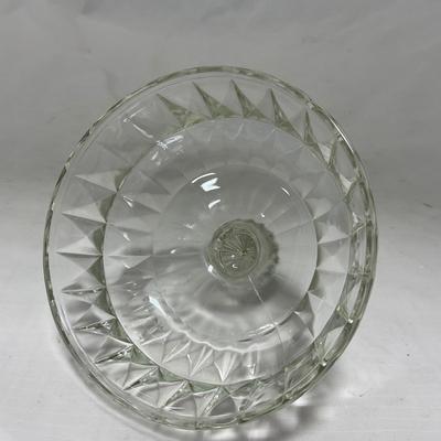 -80- Clear Glass | Square Pattern | Covered Butter Dish