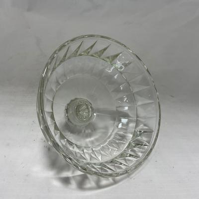 -80- Clear Glass | Square Pattern | Covered Butter Dish