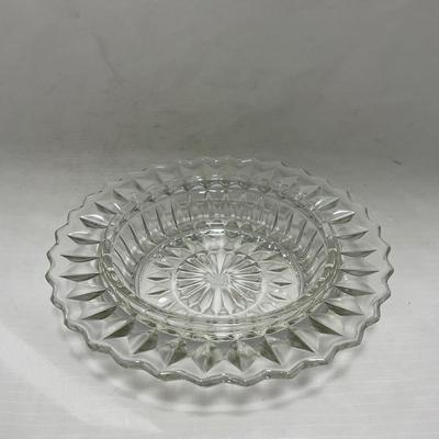 -80- Clear Glass | Square Pattern | Covered Butter Dish