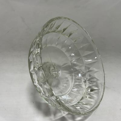 -80- Clear Glass | Square Pattern | Covered Butter Dish