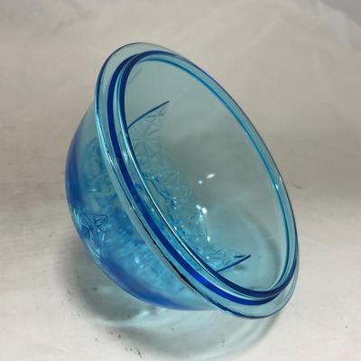 -81- Blue Glass | Covered Butter Dish