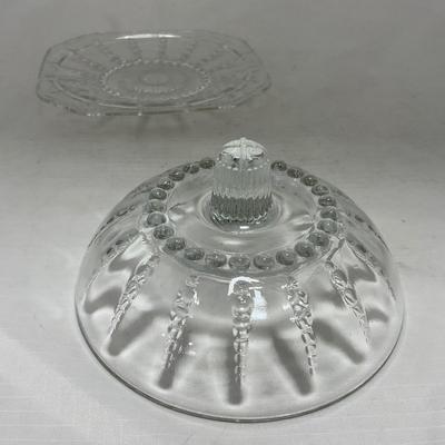 -82- Clear Glass Set of Two | Small Butter Dishes
