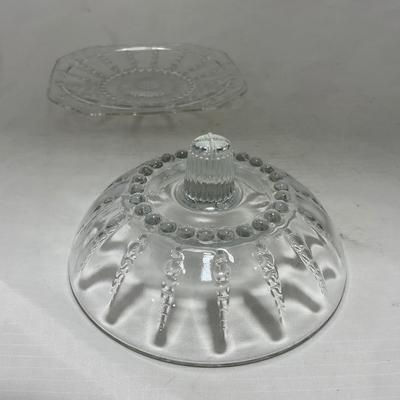 -82- Clear Glass Set of Two | Small Butter Dishes