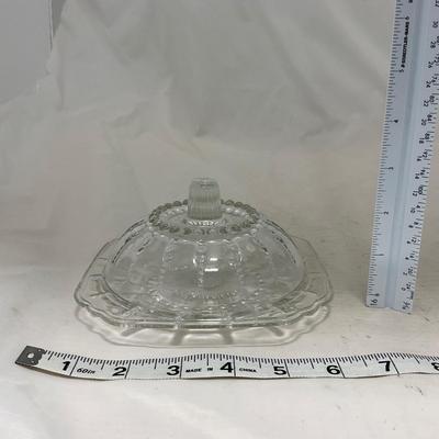 -82- Clear Glass Set of Two | Small Butter Dishes