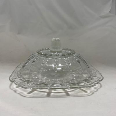 -82- Clear Glass Set of Two | Small Butter Dishes