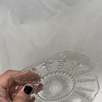 -82- Clear Glass Set of Two | Small Butter Dishes