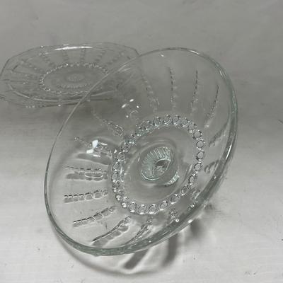 -82- Clear Glass Set of Two | Small Butter Dishes