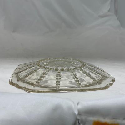 -83- Clear Glass | Set of Two Covered Butter Dishes