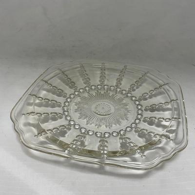 -83- Clear Glass | Set of Two Covered Butter Dishes
