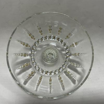 -83- Clear Glass | Set of Two Covered Butter Dishes