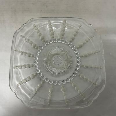 -83- Clear Glass | Set of Two Covered Butter Dishes