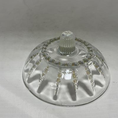 -83- Clear Glass | Set of Two Covered Butter Dishes