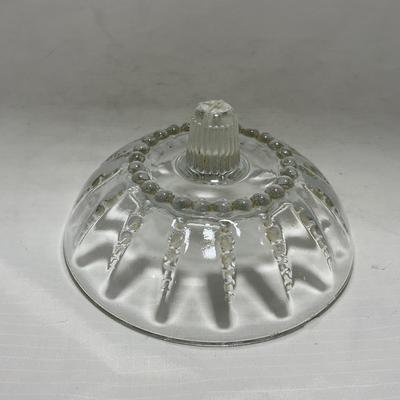 -83- Clear Glass | Set of Two Covered Butter Dishes