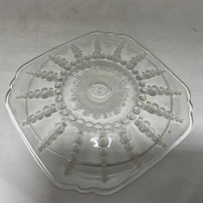 -83- Clear Glass | Set of Two Covered Butter Dishes