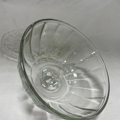 -83- Clear Glass | Set of Two Covered Butter Dishes