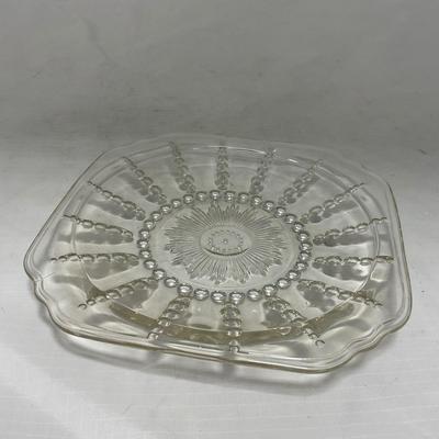 -83- Clear Glass | Set of Two Covered Butter Dishes