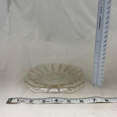 -83- Clear Glass | Set of Two Covered Butter Dishes