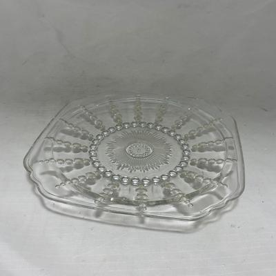 -83- Clear Glass | Set of Two Covered Butter Dishes