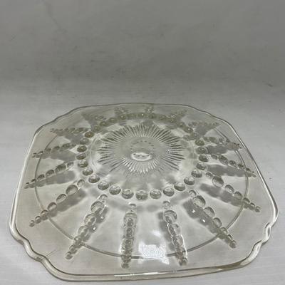 -83- Clear Glass | Set of Two Covered Butter Dishes