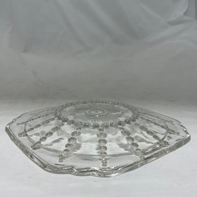 -83- Clear Glass | Set of Two Covered Butter Dishes