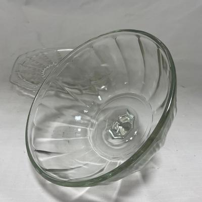 -83- Clear Glass | Set of Two Covered Butter Dishes
