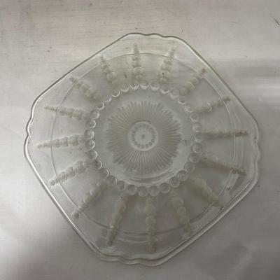 -83- Clear Glass | Set of Two Covered Butter Dishes