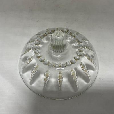 -83- Clear Glass | Set of Two Covered Butter Dishes