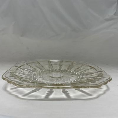 -83- Clear Glass | Set of Two Covered Butter Dishes