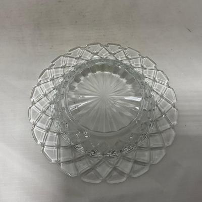 -84- Clear Glass | Matching Set of Three | Covered Butter Dishes