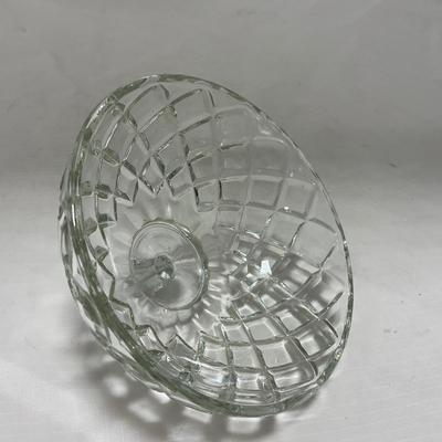 -84- Clear Glass | Matching Set of Three | Covered Butter Dishes