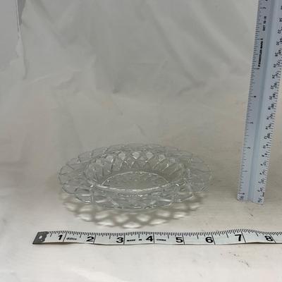 -84- Clear Glass | Matching Set of Three | Covered Butter Dishes