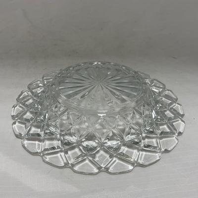 -84- Clear Glass | Matching Set of Three | Covered Butter Dishes