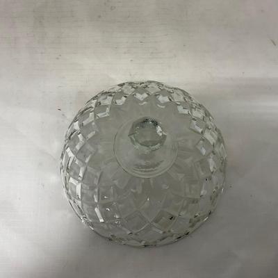 -84- Clear Glass | Matching Set of Three | Covered Butter Dishes