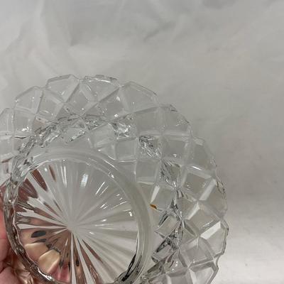 -84- Clear Glass | Matching Set of Three | Covered Butter Dishes