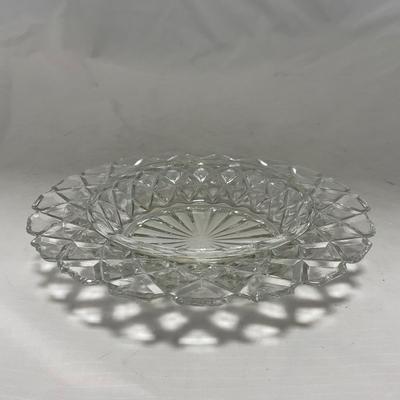 -84- Clear Glass | Matching Set of Three | Covered Butter Dishes