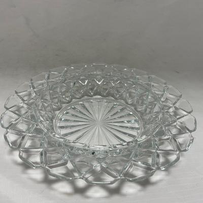 -84- Clear Glass | Matching Set of Three | Covered Butter Dishes