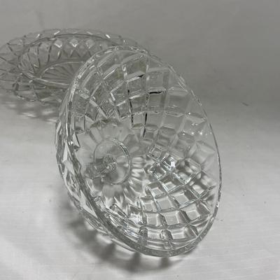 -84- Clear Glass | Matching Set of Three | Covered Butter Dishes