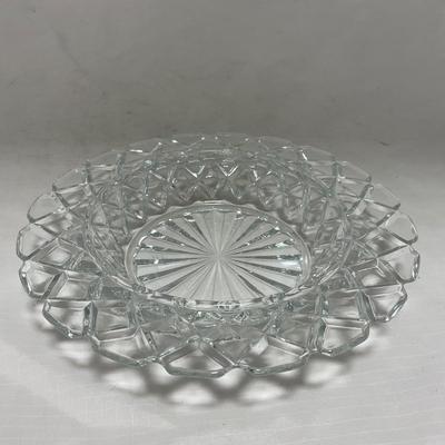 -84- Clear Glass | Matching Set of Three | Covered Butter Dishes