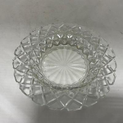 -84- Clear Glass | Matching Set of Three | Covered Butter Dishes