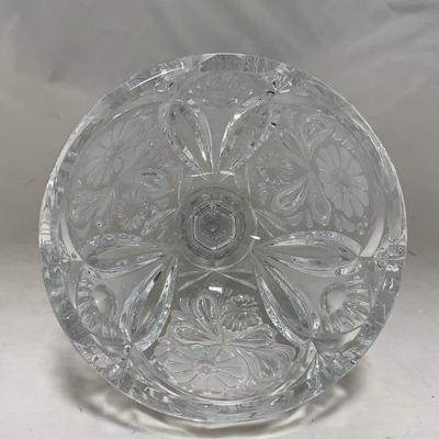 -86- Heavy Clear Glass | Lead Crystal | Set of Two | Covered Butter Dishes