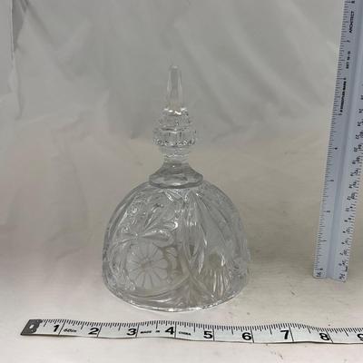 -86- Heavy Clear Glass | Lead Crystal | Set of Two | Covered Butter Dishes