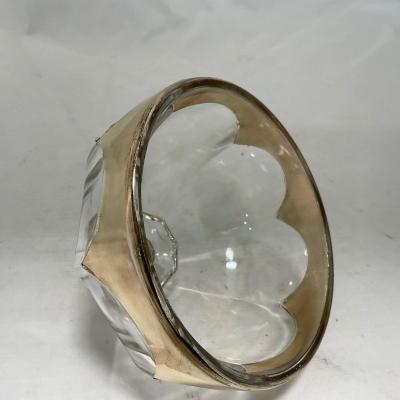 -88- Clear Glass with Gold Accents | Covered Butter Dish