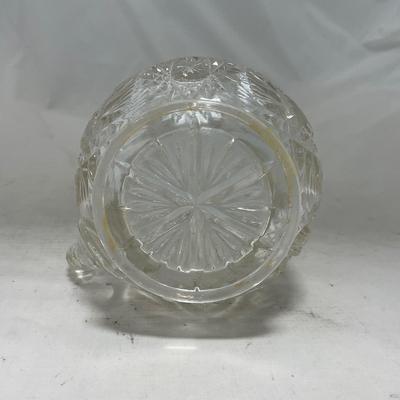 -91- Clear Cut Glass | Sugar & Creamer Set