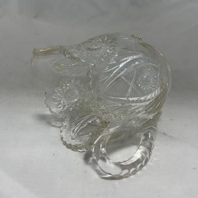 -91- Clear Cut Glass | Sugar & Creamer Set